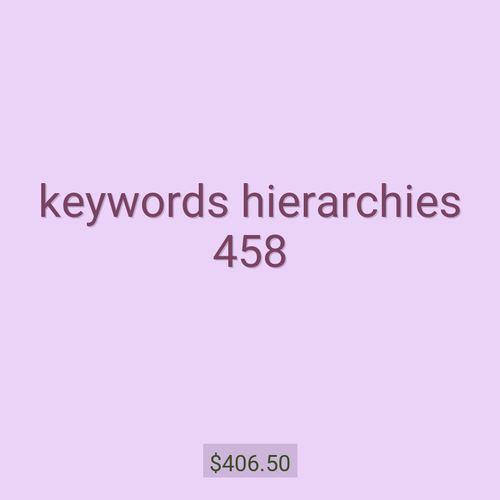 keywords hierarchies 458