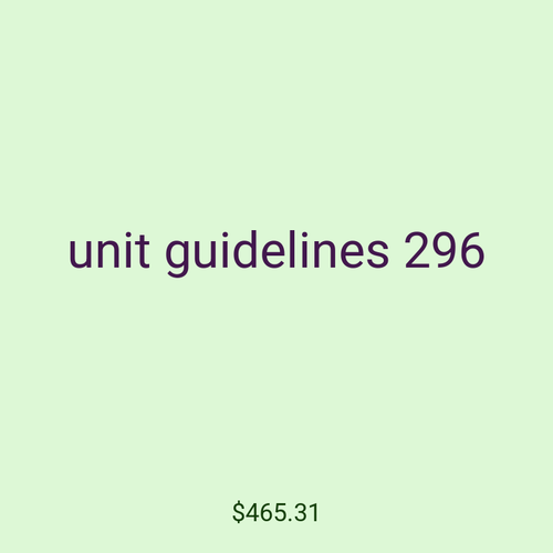 unit guidelines 296