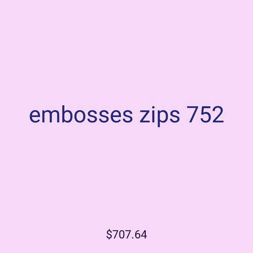 embosses zips 752