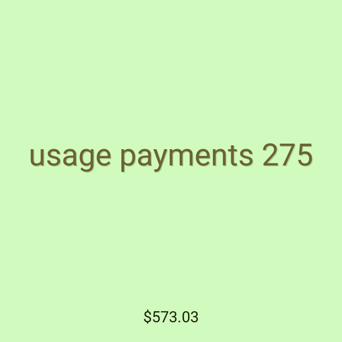 usage payments 275