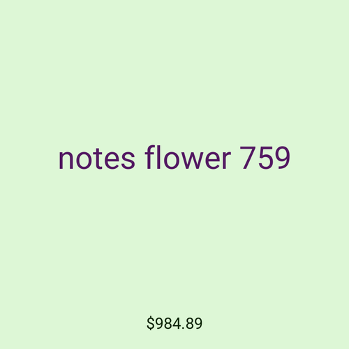 notes flower 759