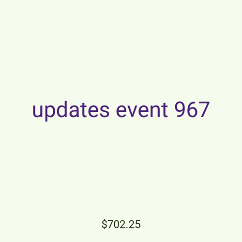 updates event 967