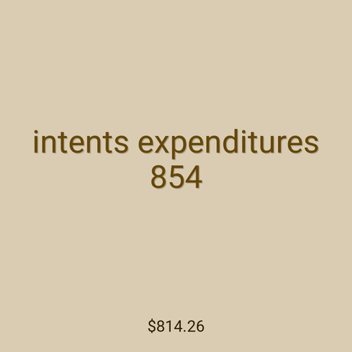 intents expenditures 854