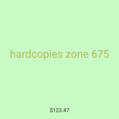 hardcopies zone 675