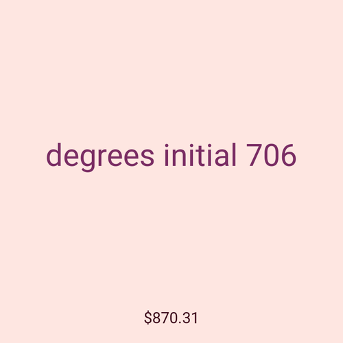 degrees initial 706