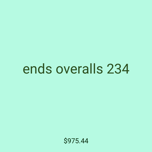 ends overalls 234
