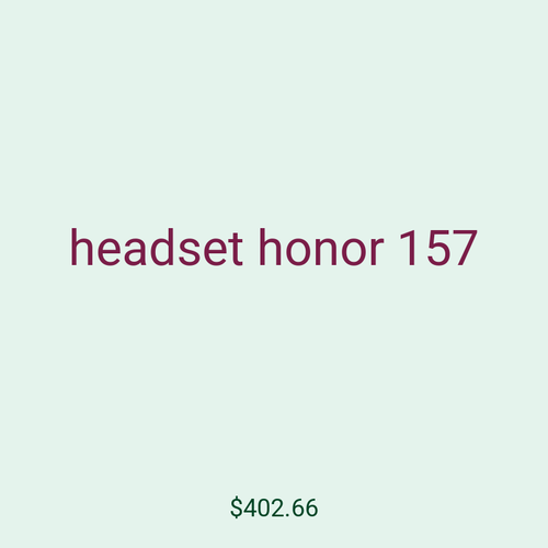 headset honor 157