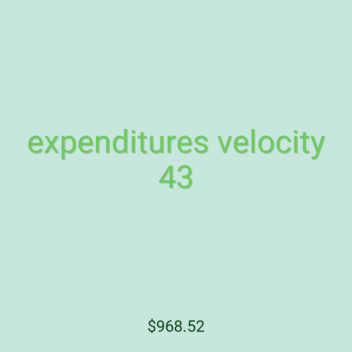 expenditures velocity 43