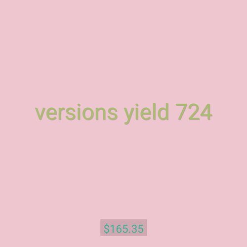 versions yield 724