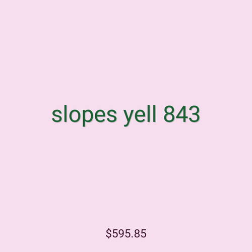 slopes yell 843
