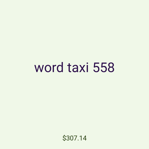 word taxi 558