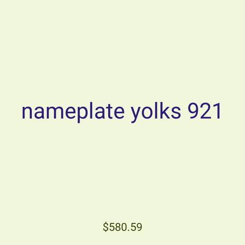 nameplate yolks 921