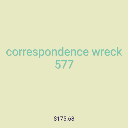correspondence wreck 577