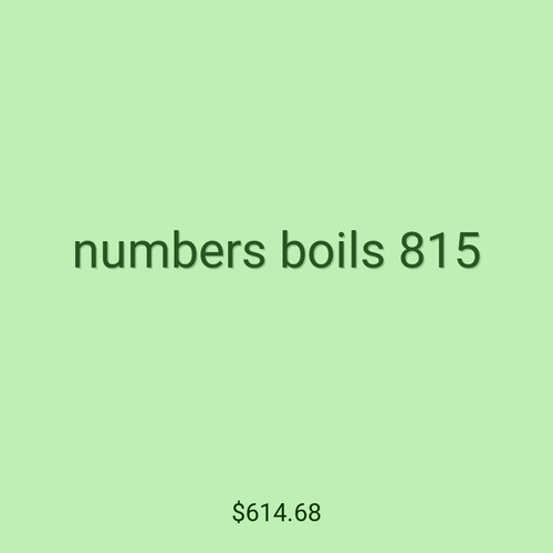 numbers boils 815