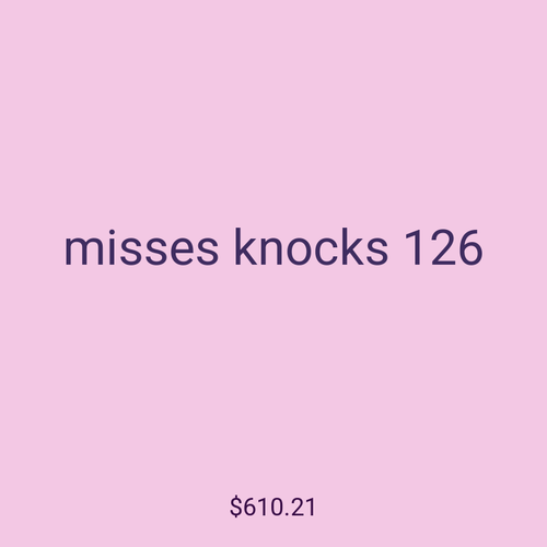 misses knocks 126
