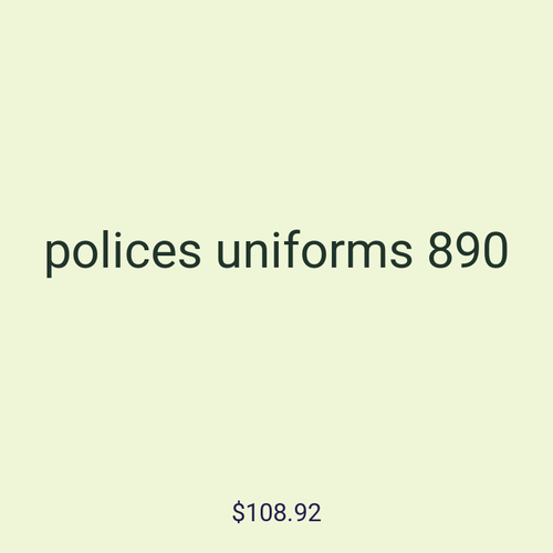 polices uniforms 890