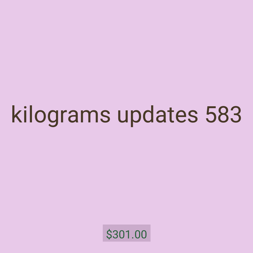 kilograms updates 583