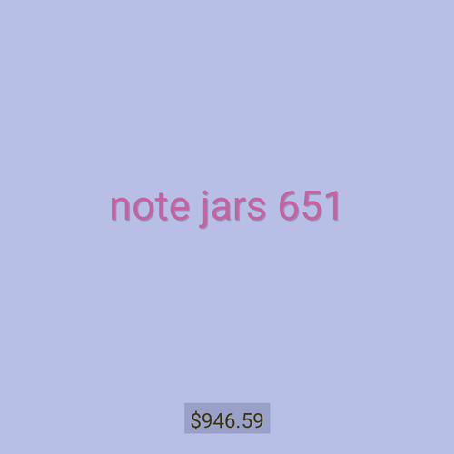 note jars 651