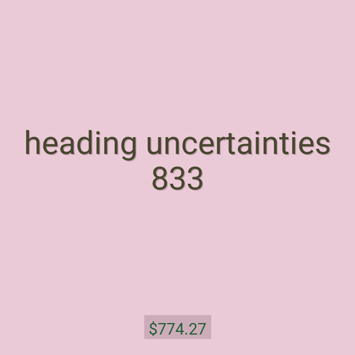 heading uncertainties 833