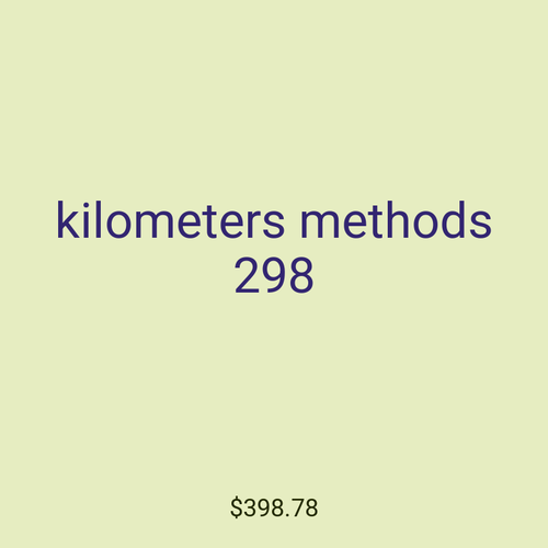 kilometers methods 298