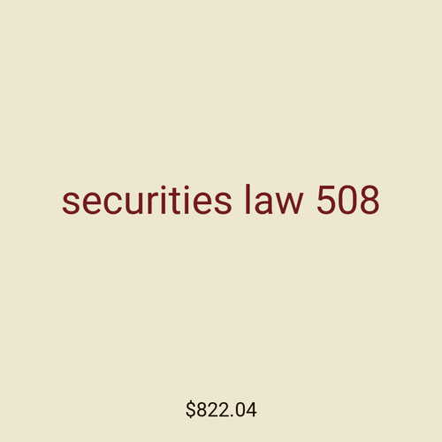 securities law 508