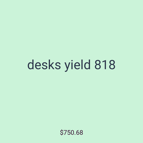 desks yield 818