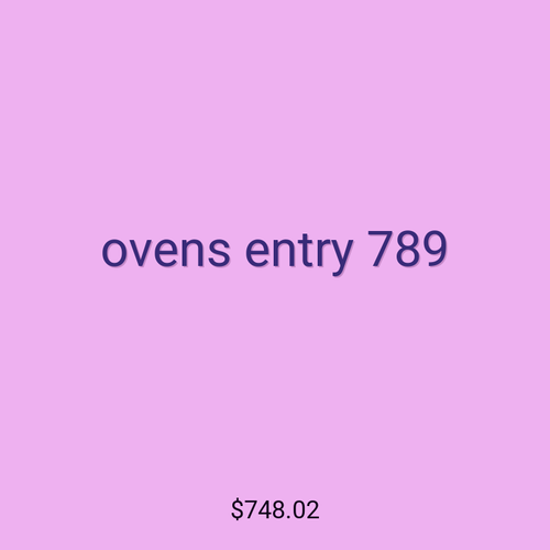 ovens entry 789