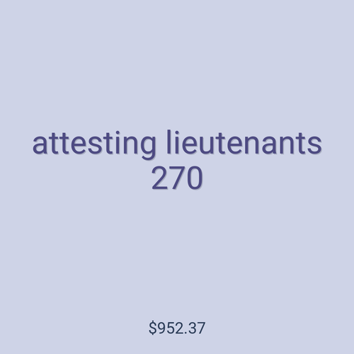 attesting lieutenants 270