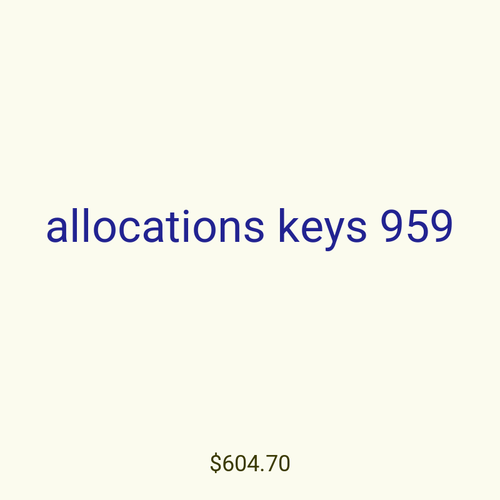 allocations keys 959