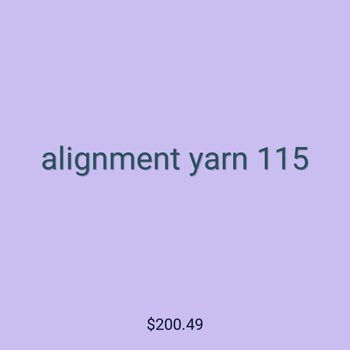 alignment yarn 115