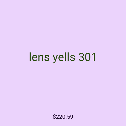 lens yells 301