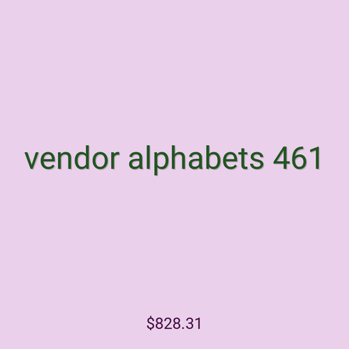 vendor alphabets 461