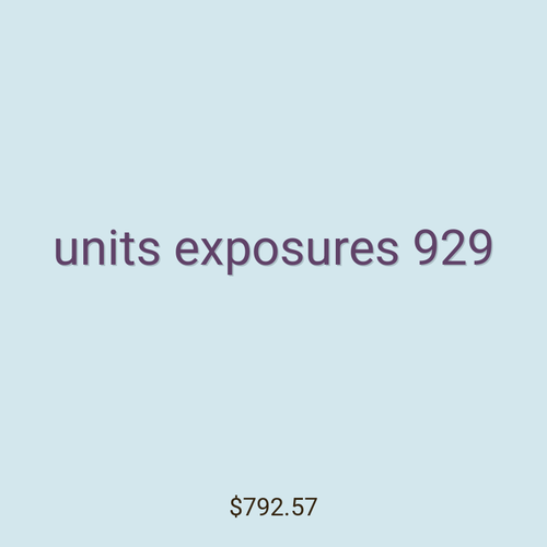 units exposures 929