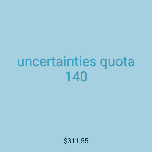uncertainties quota 140