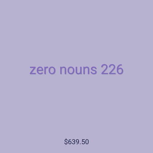 zero nouns 226