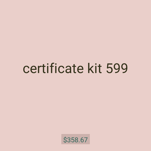 certificate kit 599