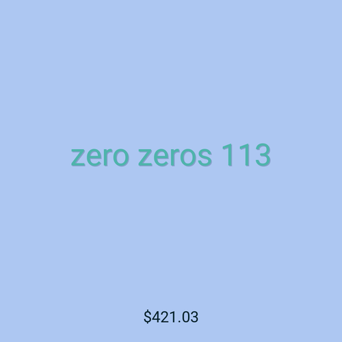 zero zeros 113