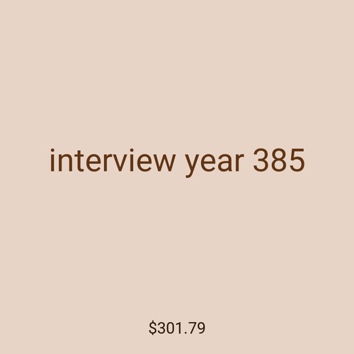 interview year 385