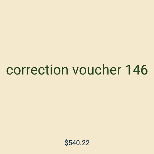 correction voucher 146