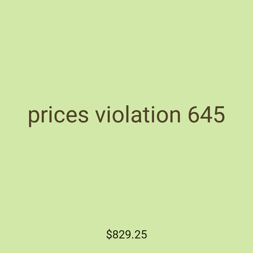 prices violation 645