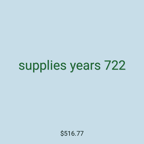 supplies years 722