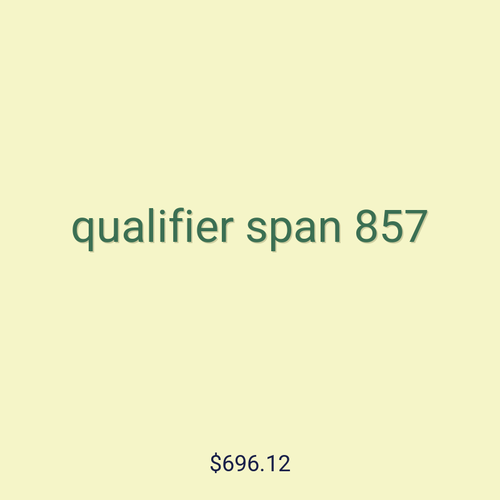 qualifier span 857