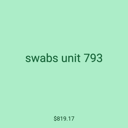 swabs unit 793