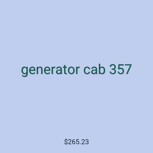 generator cab 357