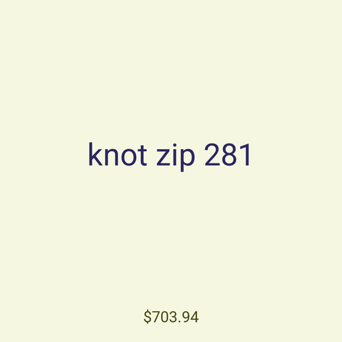 knot zip 281