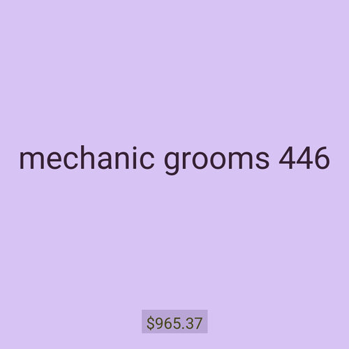 mechanic grooms 446