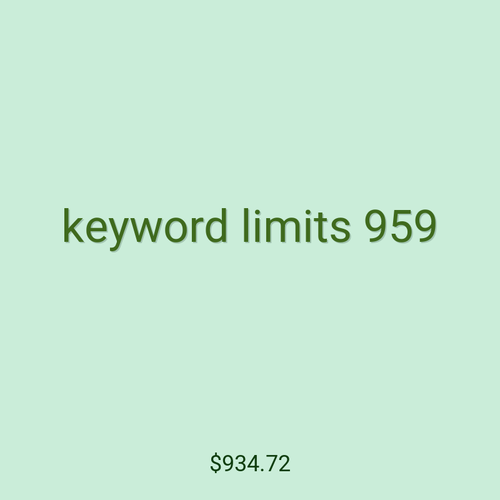 keyword limits 959