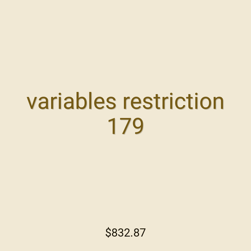 variables restriction 179
