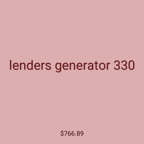 lenders generator 330