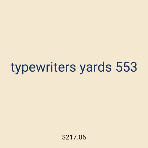 typewriters yards 553